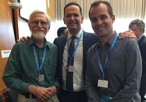 WHO Collaborative meeting, Switz. 2016. Prof. Prescott and Prof. De Wet Swanepoel